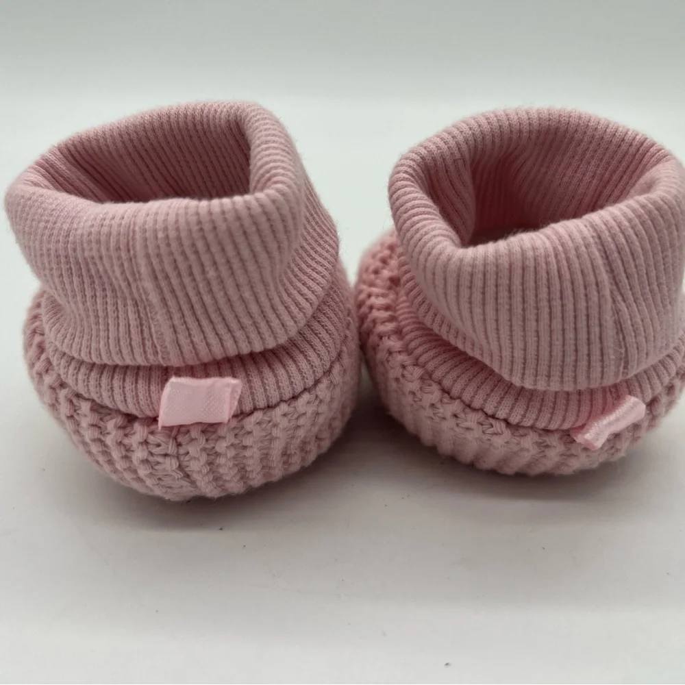 Pink Baby Girl Knit Daddy’s Girl Booties - 3/6 Months